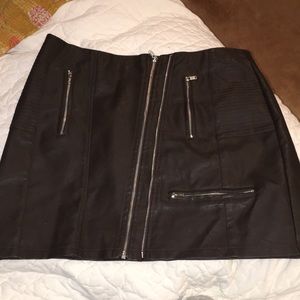 Very J Leather Mini Skirt Size Medium